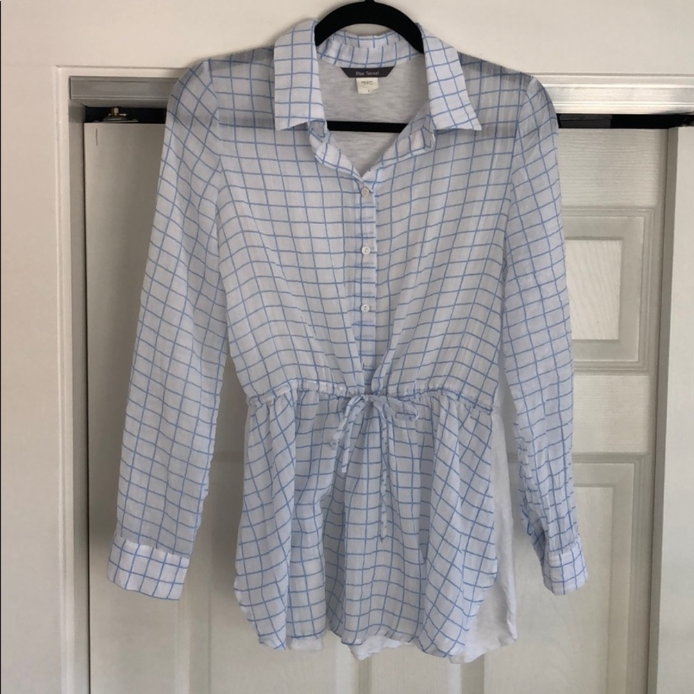 Anthropologie Tie-Waist Button-Down